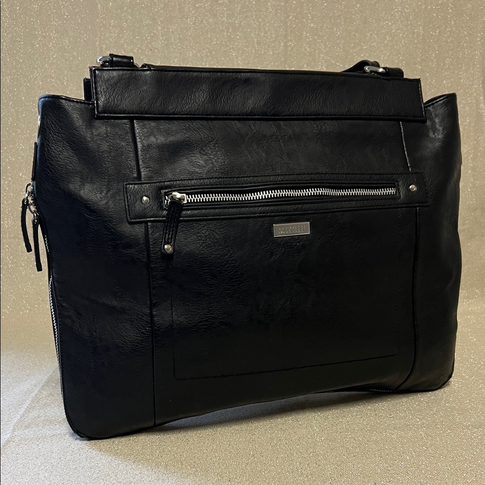♠️ Miche Expandable Shoulder Bag, Black Leather